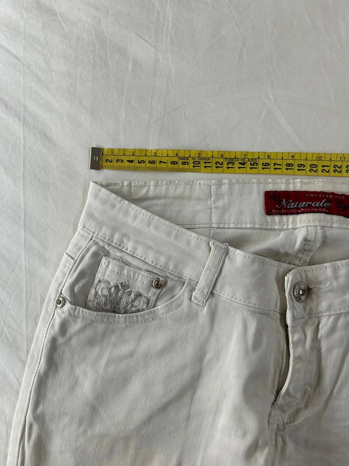 Calça jeans slim branca naturale – photo 7
